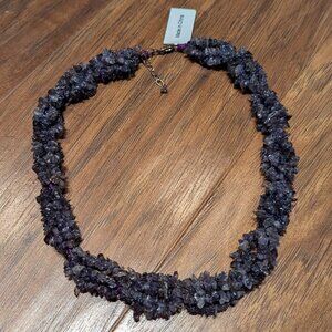Tanzanite or Iolite chip necklace